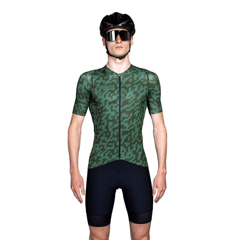 Bioracer Spitfire Jersey SS Olive Noise by Euro Cycling NZ