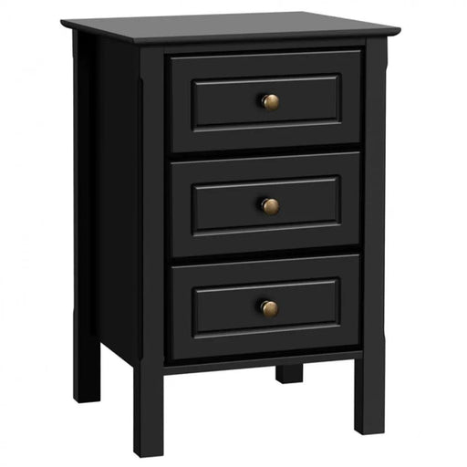 2x Side Table Nightstand End Table 3-drawer Side Table by Yaheetech