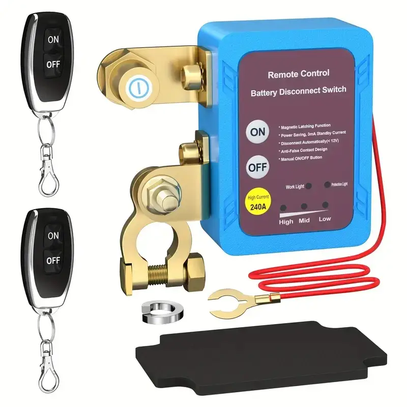 Wireless Remote 240A Car Battery Disconnect Relay Master Cut-off Switch Isolator by salelink.co.nz