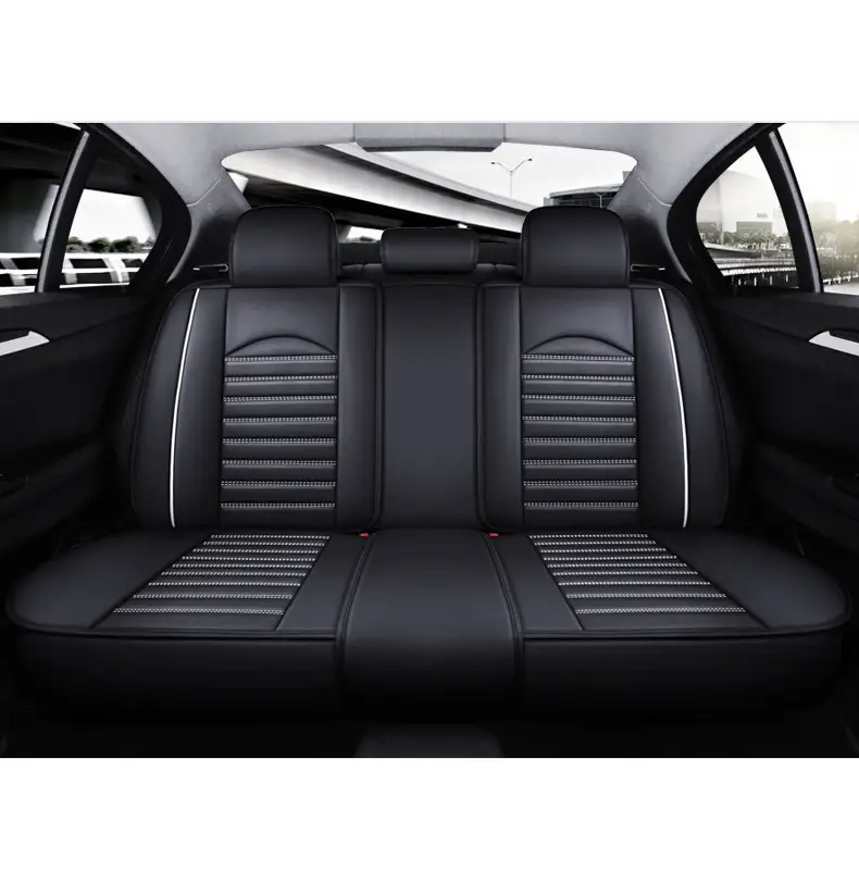 Car Seat Cover Faux Leather Cushion 5 Seater Full Set Front Rear Premium Quality by dealonline.co.nz