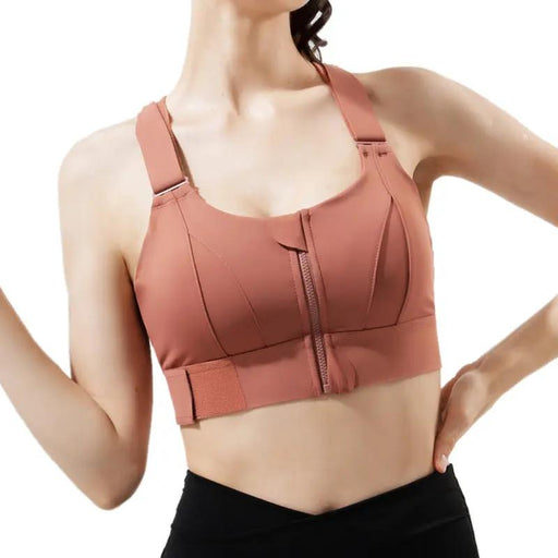 Mead's Supply & Equipment Outfitters limited Sports Bras High-Impact Women's Sports Bra with Front Zipper High-Impact Women's Sports Bra with Front Zipper