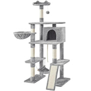 70″ Tall Multilevel Cat Tree Large Cat Tower with Condo & Perch & Basket by Yaheetech