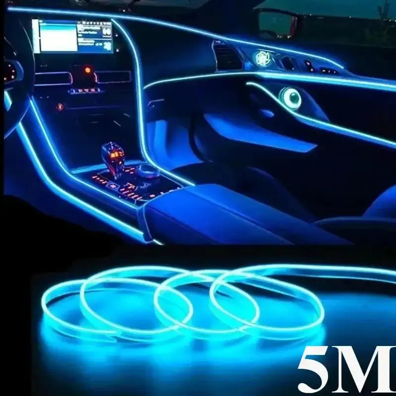 5M USB LED Neon Car Interior Light (7 colours available) by Habicare