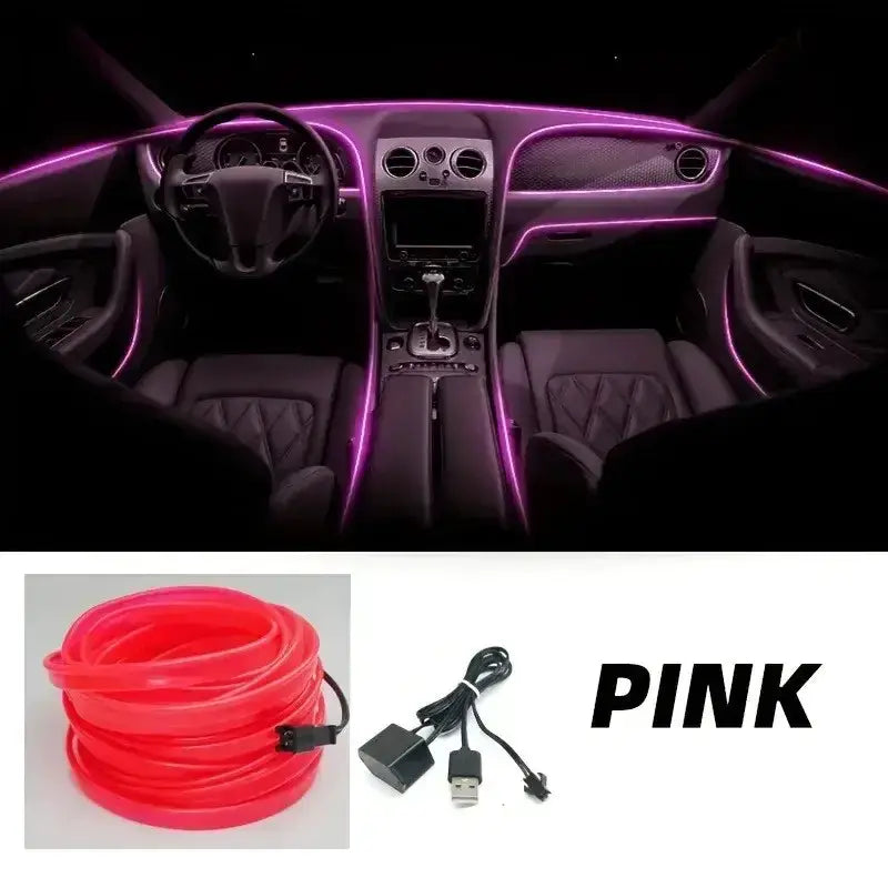 5M USB LED Neon Car Interior Light (7 colours available) by Habicare