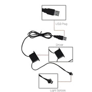 5M USB LED Neon Car Interior Light (7 colours available) by Habicare