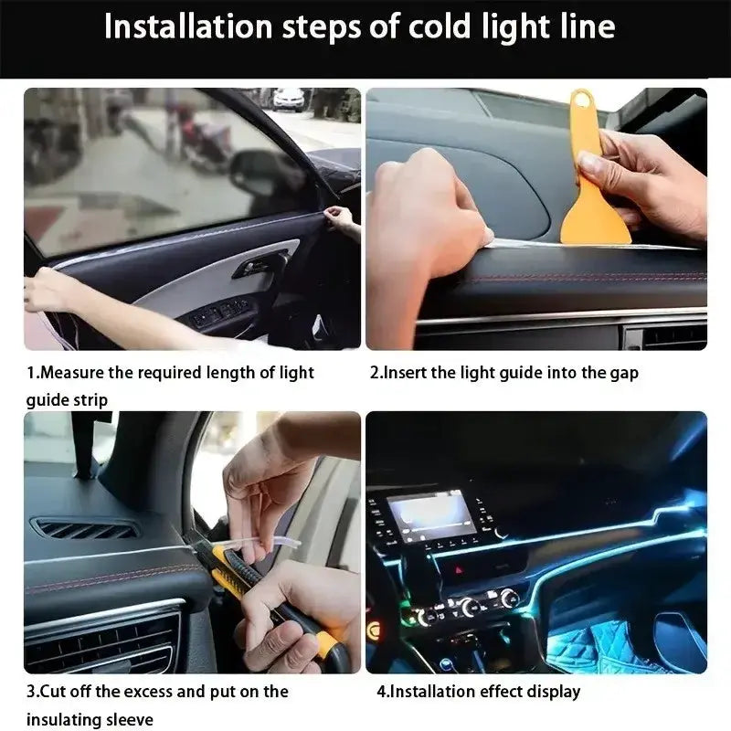 5M USB LED Neon Car Interior Light (7 colours available) by Habicare