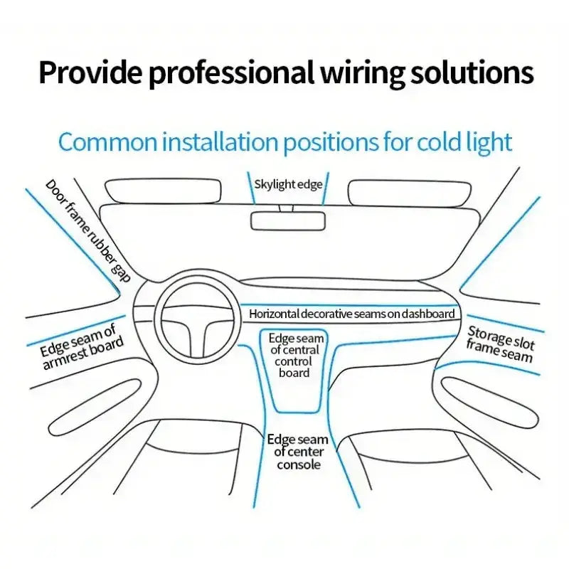 5M USB LED Neon Car Interior Light (7 colours available) by Habicare