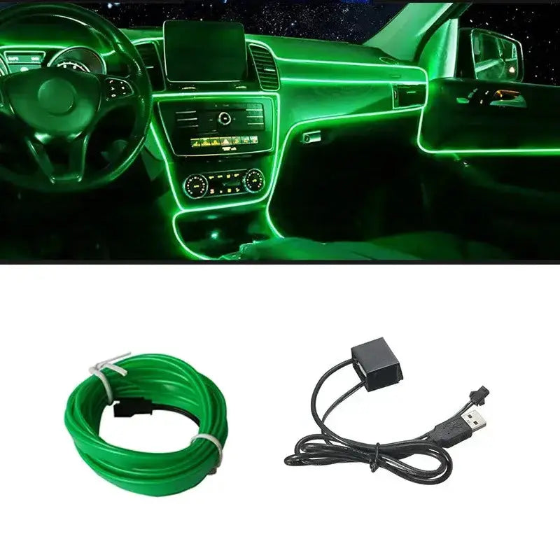 5M USB LED Neon Car Interior Light (7 colours available) by Habicare