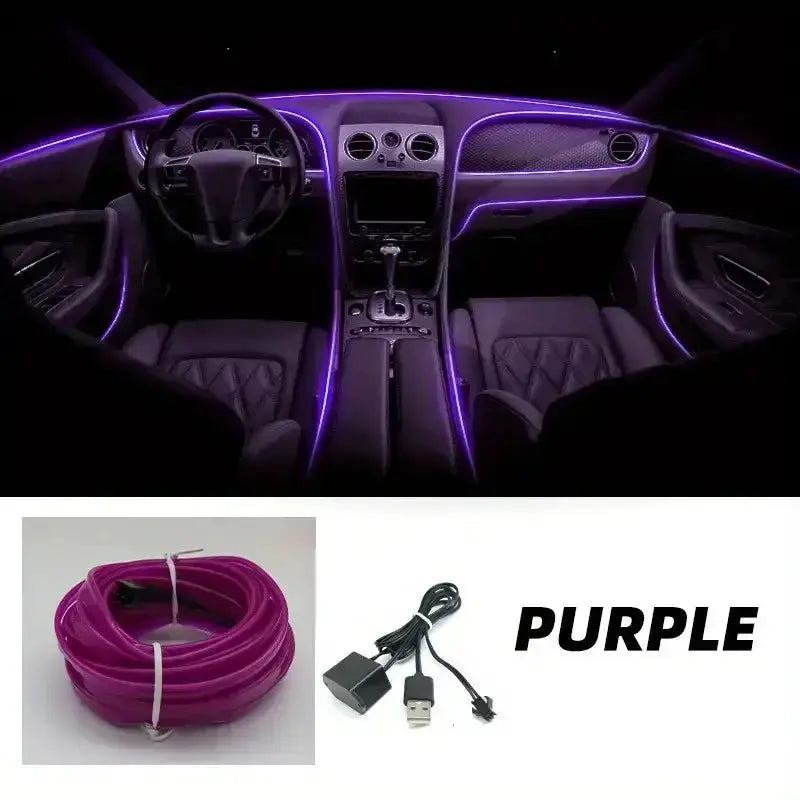 5M USB LED Neon Car Interior Light (7 colours available) by Habicare