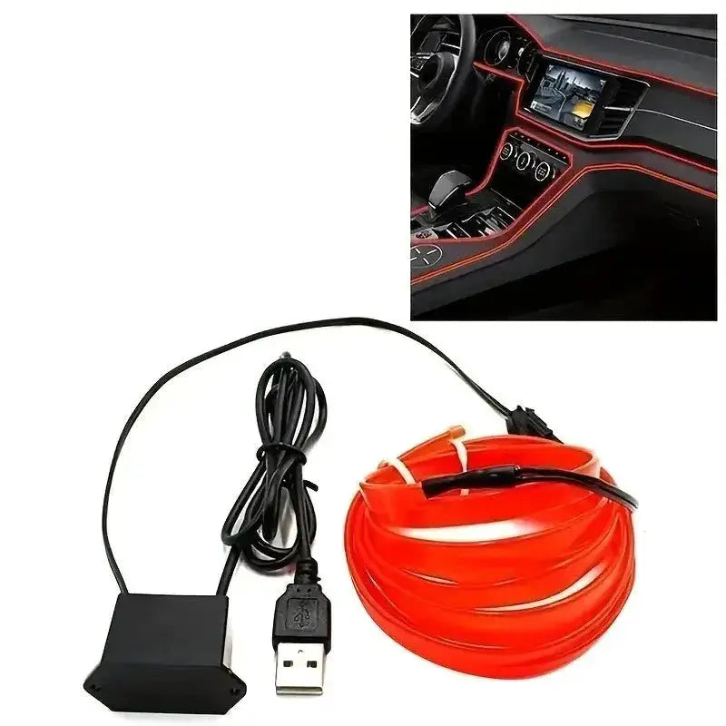 5M USB LED Neon Car Interior Light (7 colours available) by Habicare