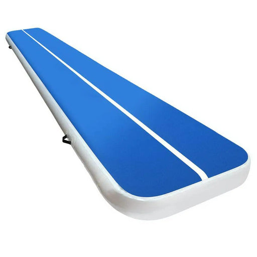 5m x 1m Inflatable Air Track Mat 20cm Thick Gymnastic Tumbling Blue And White by SportZone.co.nz