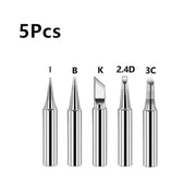 5pcs Soldering Iron Heads - 900M Tips I+B+K+2.4D+3C by 9eight5