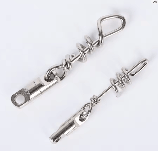 Action Outdoors Swivel Coastlock 5PCS Fishing Corkscrew Swivel Snaps Stainless Steel Heavy Duty