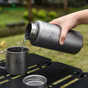 Titanium Outdoor Water Bottle - 1000ml/1L Lightweight Camping Flask | Leak-Proof Hiking Bottle by Mead's Supply & Equipment Outfitters limited