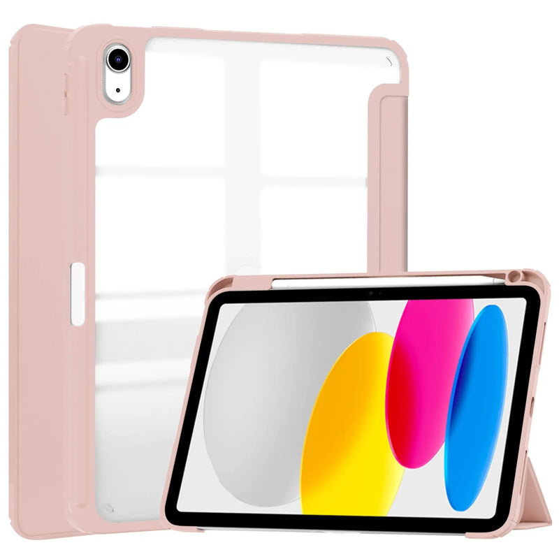 iPad 10.9" Case (10th Gen 2022), Pad 11 (A16 2025) Clear Pen Slot Holder Case Cover by salelink.co.nz
