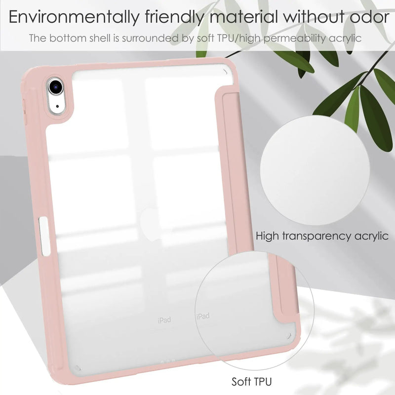 iPad 10.9" Case (10th Gen 2022), Pad 11 (A16 2025) Clear Pen Slot Holder Case Cover by salelink.co.nz