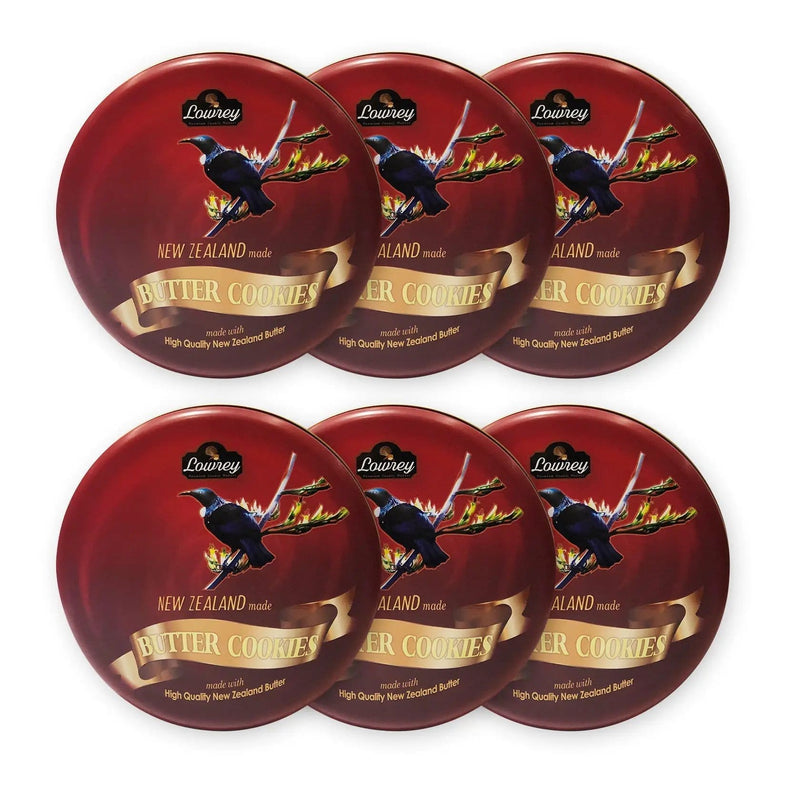 Lowrey Butter Cookies 6 Flavours 6 Tin Pack | Gift Set by Lowrey Foods