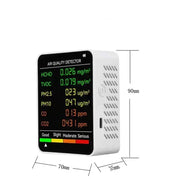 6-in-1 Air Quality Detector – PM2.5, PM10, HCHO, TVOC, CO, CO2 Monitor by Habicare