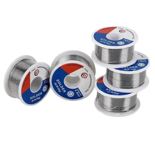 60/40 Rosin Core Solder Wire (50g/20g, 0.6–1.5mm) by Habicare