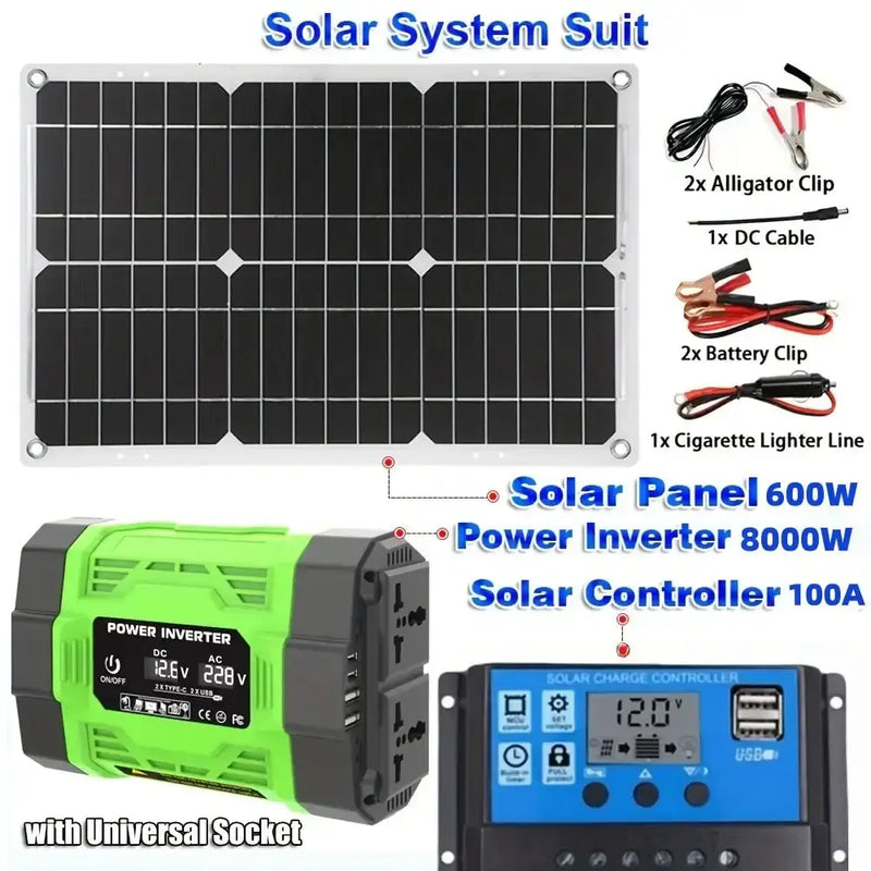 60W Backup Solar Kit 500W Inverter by Habicare