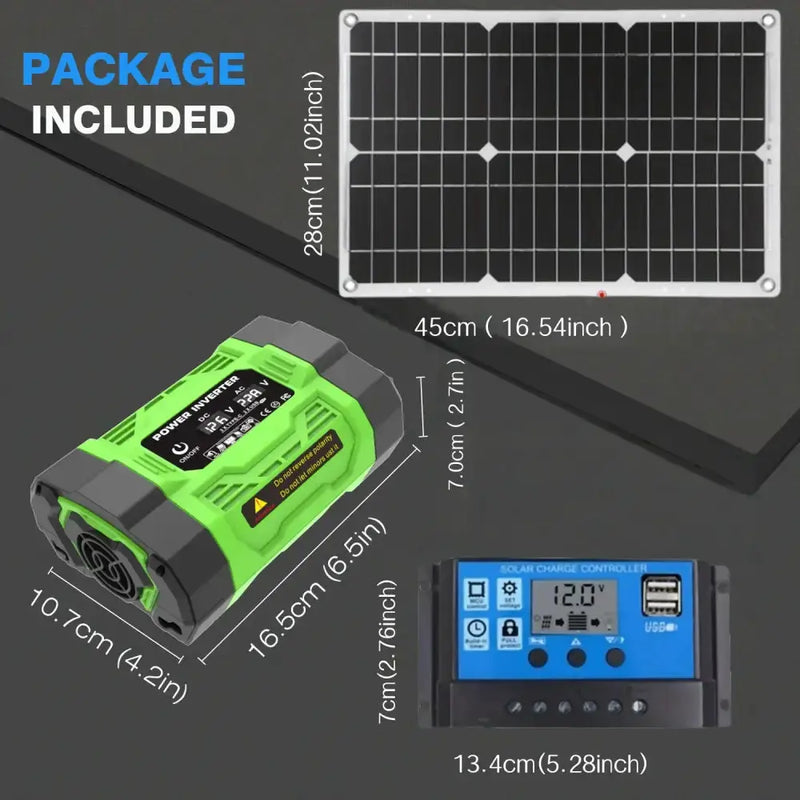 60W Backup Solar Kit 500W Inverter by Habicare