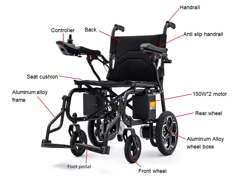 Kiwi Grab Kiwi Grab Folding Electric Wheelchair With Joystick Control MK6013 Folding Electric Wheelchair With Joystick Control MK6013