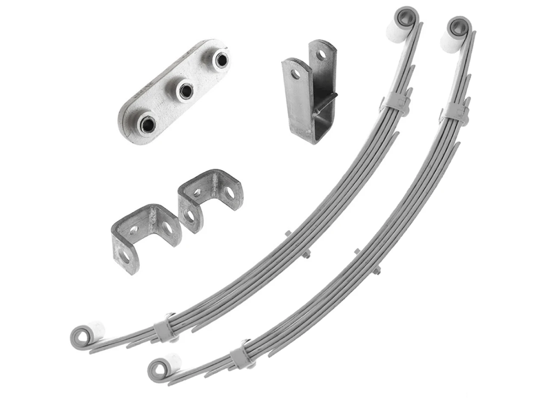Double Eye Rocker Type components including springs and brackets for 2500kg suspension systems