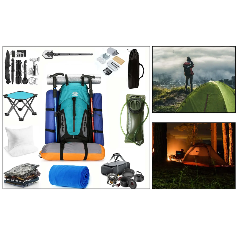 60L Camping & Hiking Backpack – Lightweight Travel Backpack for Outdoor Adventures HNHM1111 by ECOTREK