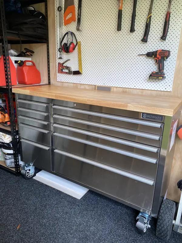 55 inch Stainless Steel 10 Drawer Work Bench tool chest Tool Box Chest Cabinet by Kiwi Grab