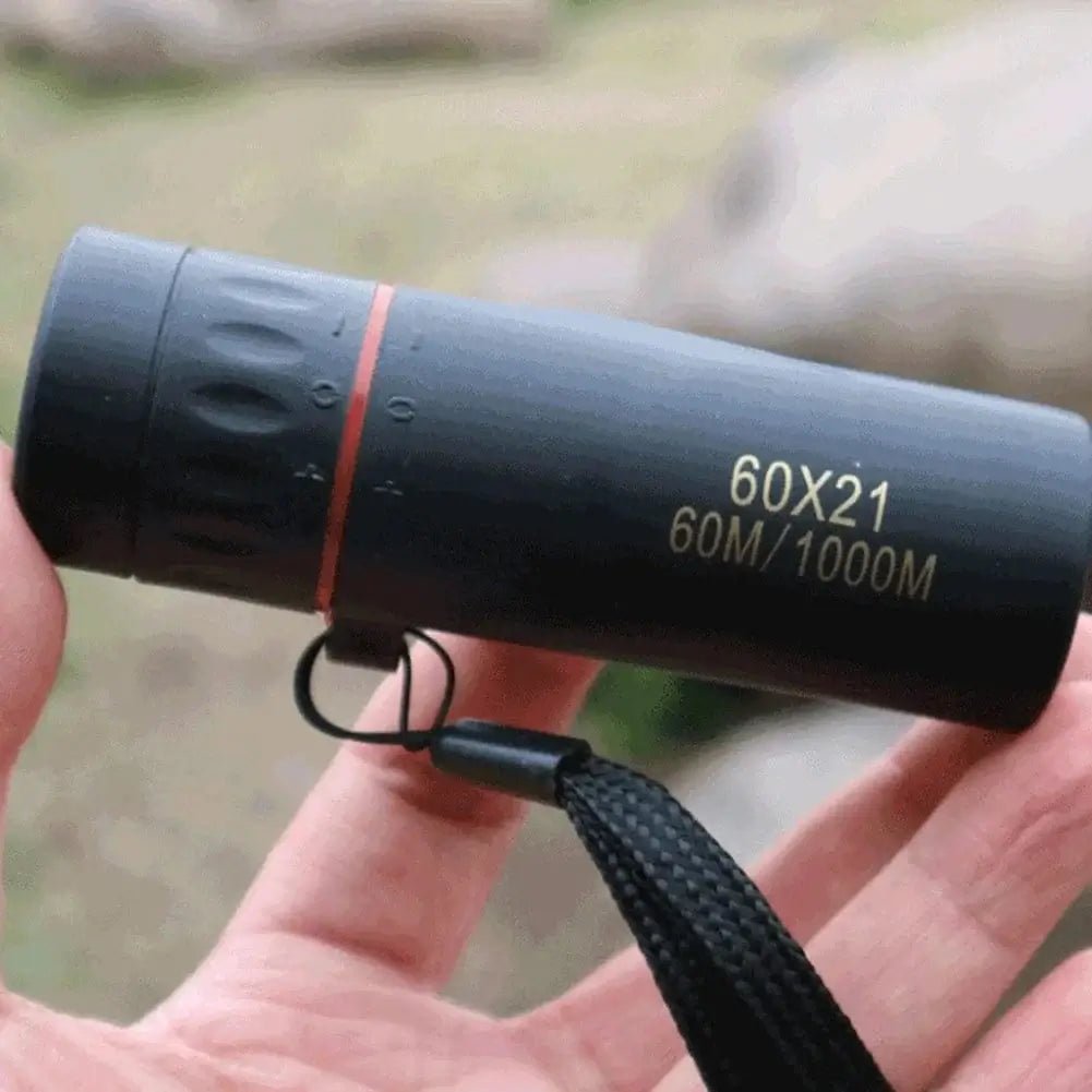 China China 60x21 BAK4 Zoom Monocular Binoculars with Wrist Strap Mini Portable Telescope Optics Scope for Outdoor Camping Hunting Telescope