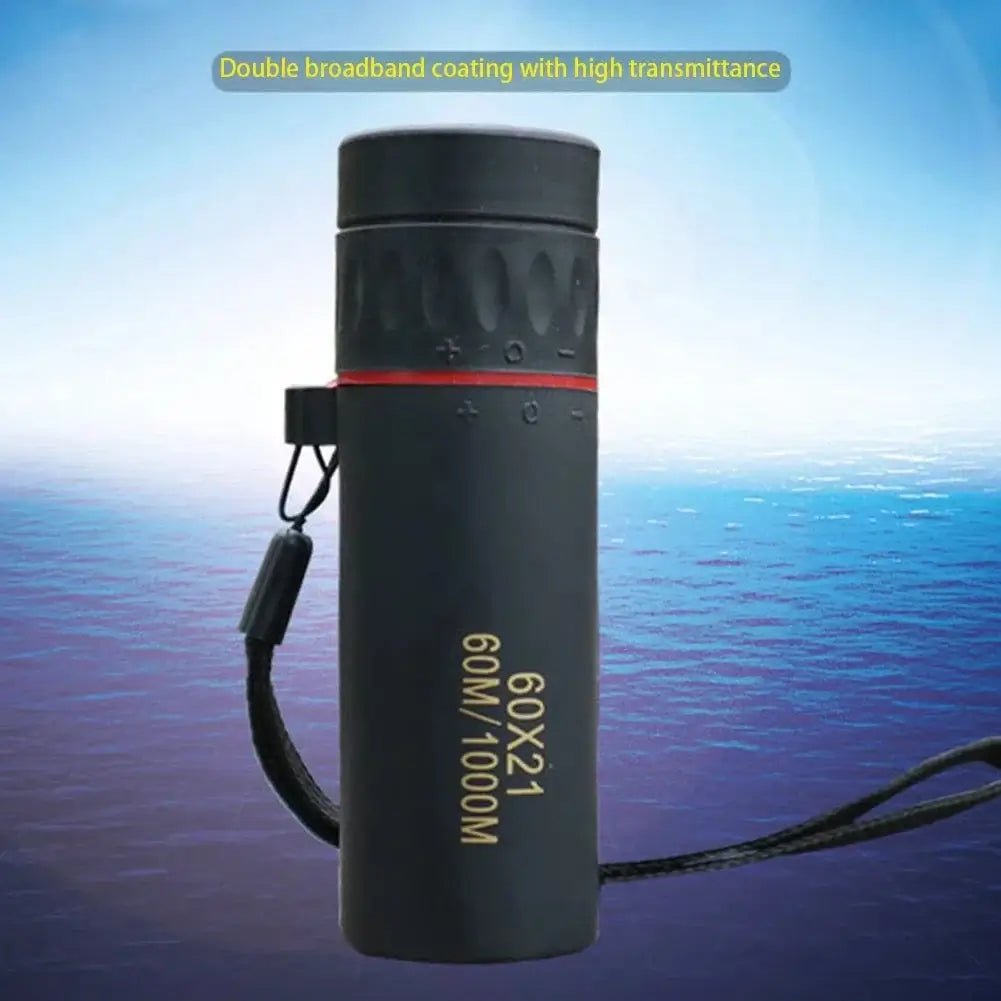 China China 60x21 BAK4 Zoom Monocular Binoculars with Wrist Strap Mini Portable Telescope Optics Scope for Outdoor Camping Hunting Telescope