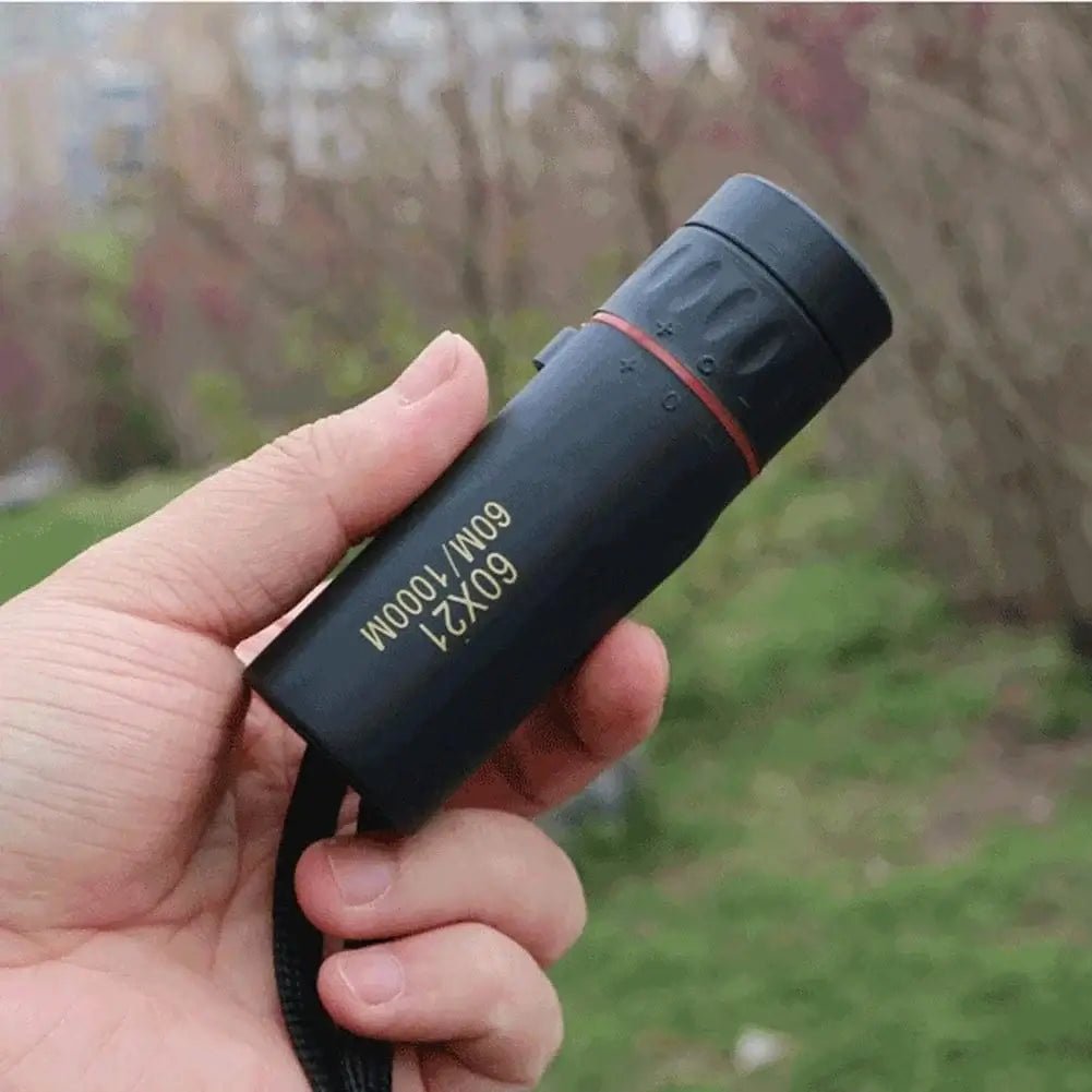 China China 60x21 BAK4 Zoom Monocular Binoculars with Wrist Strap Mini Portable Telescope Optics Scope for Outdoor Camping Hunting Telescope