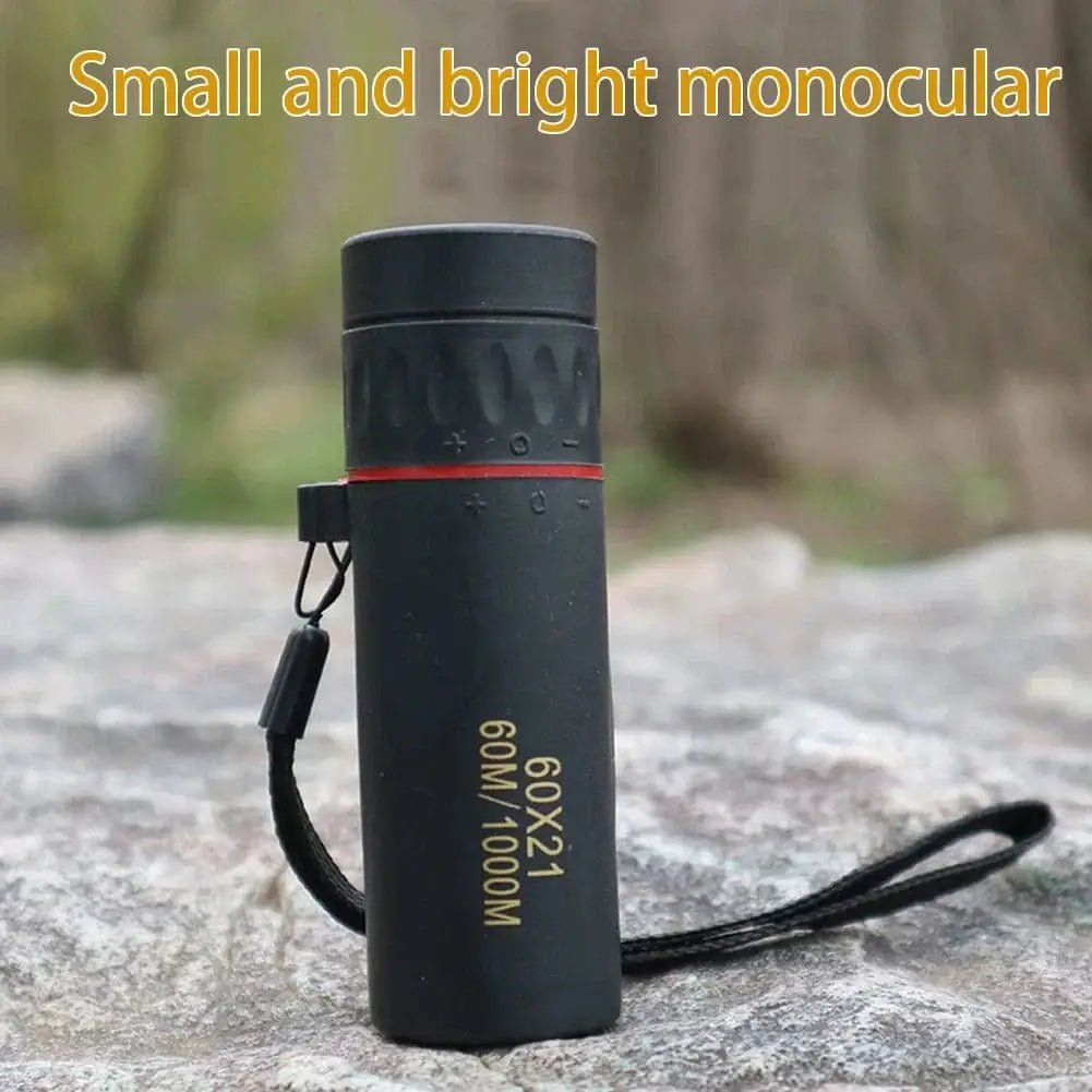 China China 60x21 BAK4 Zoom Monocular Binoculars with Wrist Strap Mini Portable Telescope Optics Scope for Outdoor Camping Hunting Telescope