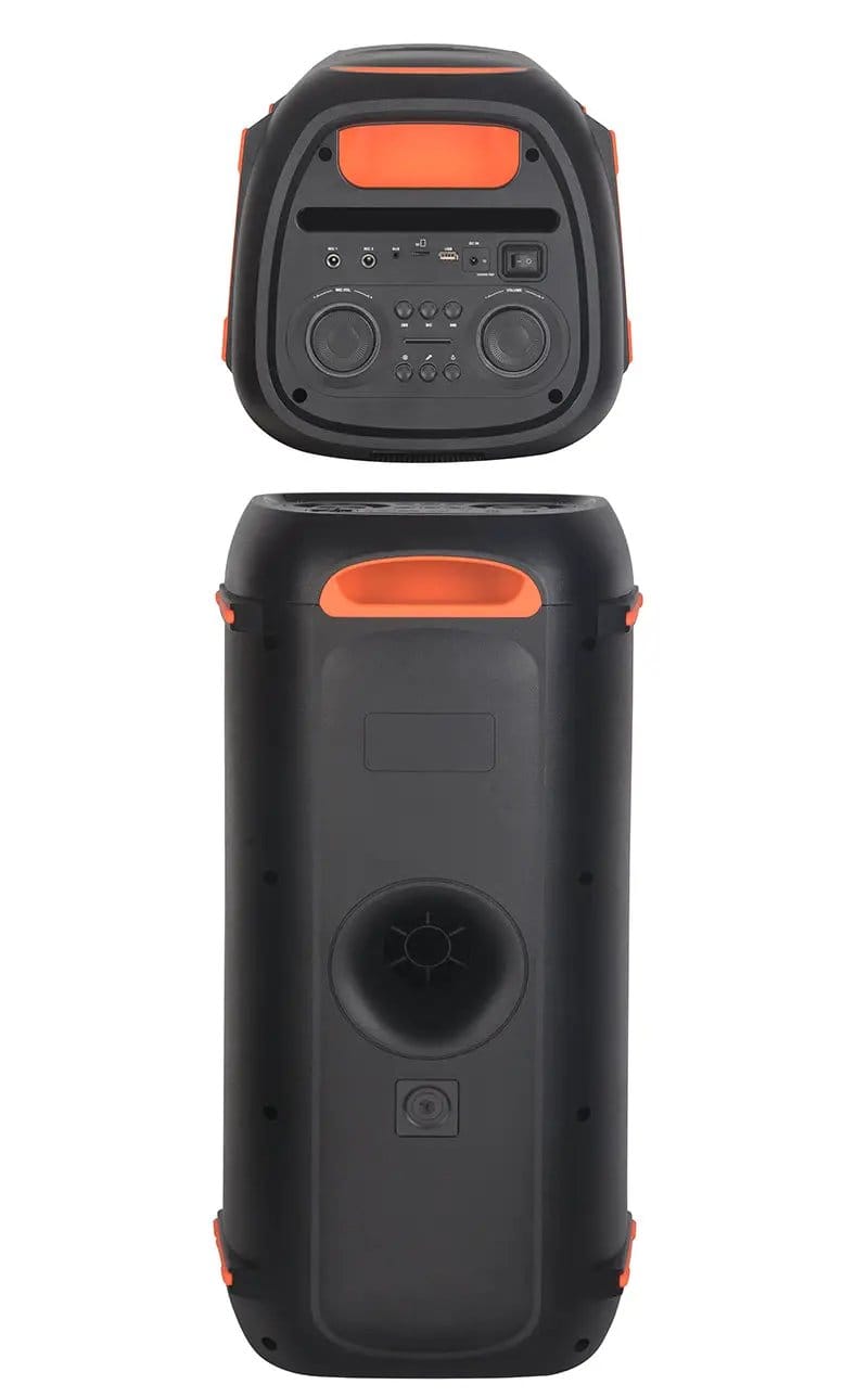 Kiwi Grab Kiwi Grab Bluetooth party speaker with microphone 2 x 6.5″ bass Partybox 610 Bluetooth party speaker with microphone 2 x 6.5″ bass Partybox 610