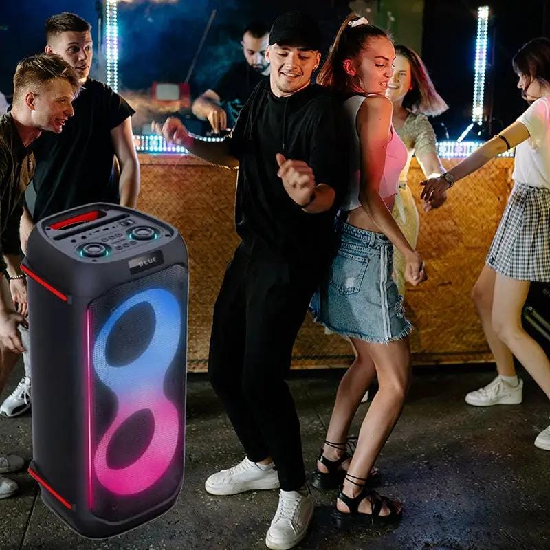 Kiwi Grab Kiwi Grab Bluetooth party speaker with microphone 2 x 6.5″ bass Partybox 610 Bluetooth party speaker with microphone 2 x 6.5″ bass Partybox 610