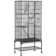 175.5cm H Extra Large Pet Cage Mobile Large Bird Cage Parrot Cage by Yaheetech