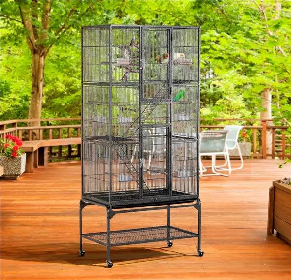 175.5cm H Extra Large Pet Cage Mobile Large Bird Cage Parrot Cage by Yaheetech