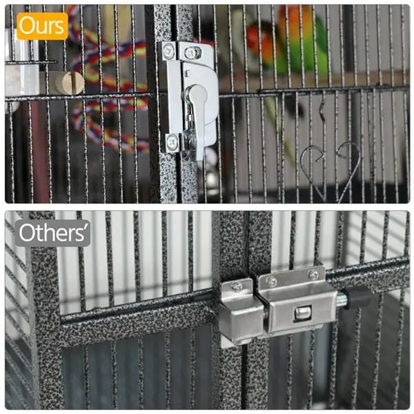 175.5cm H Extra Large Pet Cage Mobile Large Bird Cage Parrot Cage by Yaheetech