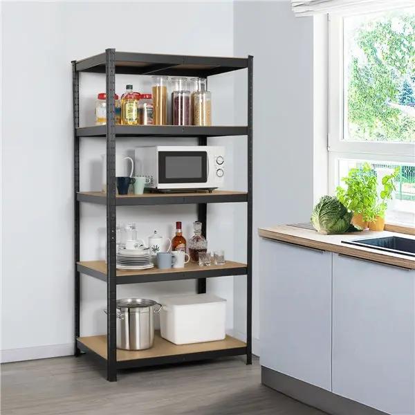 5 Tiers Metal Storage Shelving Adjustable Display Rack Unit by Yaheetech