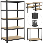 5 Tiers Metal Storage Shelving Adjustable Display Rack Unit by Yaheetech