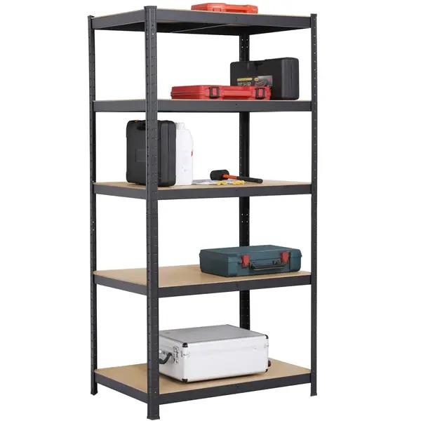5 Tiers Metal Storage Shelving Adjustable Display Rack Unit by Yaheetech