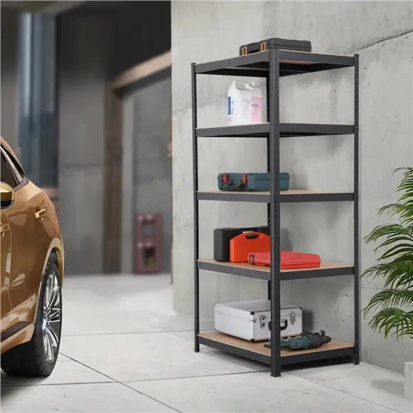 5 Tiers Metal Storage Shelving Adjustable Display Rack Unit by Yaheetech
