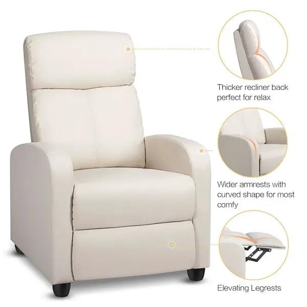 Yaheetech Recliner Chair Recliner Sofa Adjustable Modern Single Reclining Chair Upholstered Sofa Recliner Chair Recliner Sofa Adjustable Modern Single Reclining Chair Upholstered Sofa
