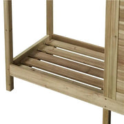 Outdoor Garden Potting Bench Table Work Bench Metal Tabletop by Yaheetech