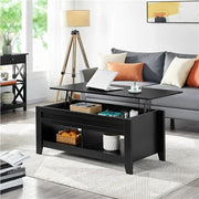 Yaheetech L 120cm Lift Top Coffee Table w/Hidden Compartment & 2 Open Shelves L 120cm Lift Top Coffee Table w/Hidden Compartment & 2 Open Shelves