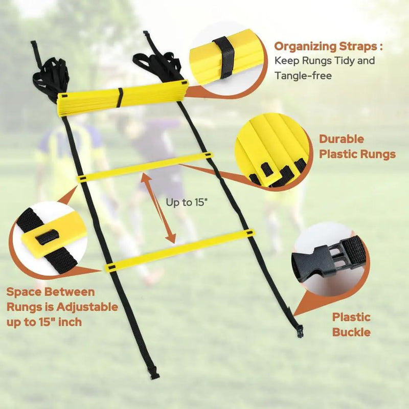 Agility Ladder Agility Training Ladder Speed 12 Rung 20ft by salelink.co.nz