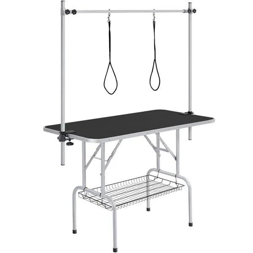 Yaheetech Foldable Pet Grooming Table Stainless Steel Arm Frame Height Adjustable Foldable Pet Grooming Table Stainless Steel Arm Frame Height Adjustable