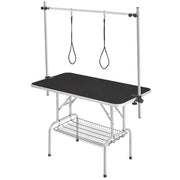 Yaheetech Foldable Pet Grooming Table Stainless Steel Arm Frame Height Adjustable Foldable Pet Grooming Table Stainless Steel Arm Frame Height Adjustable