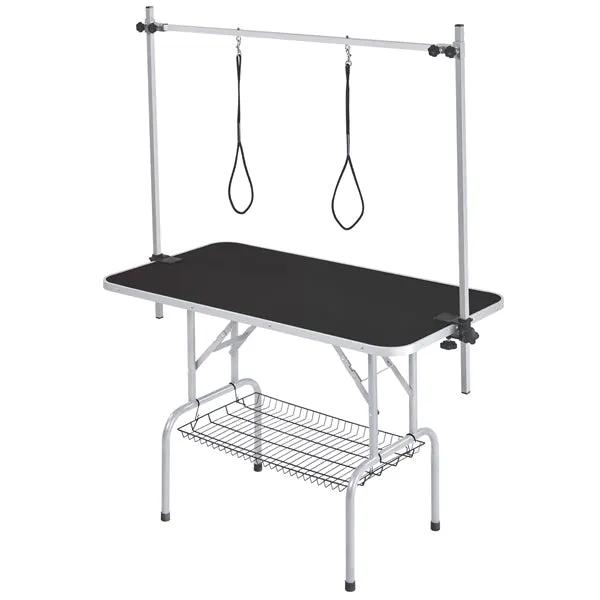 Yaheetech Foldable Pet Grooming Table Stainless Steel Arm Frame Height Adjustable Foldable Pet Grooming Table Stainless Steel Arm Frame Height Adjustable