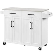 Yaheetech Stainless Steel Top Rolling Kitchen Island Cart Kitchen Trolley Stainless Steel Top Rolling Kitchen Island Cart Kitchen Trolley